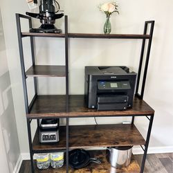 Industrial Baker’s Rack / Kitchen Storage Shelf – Wood & Metal