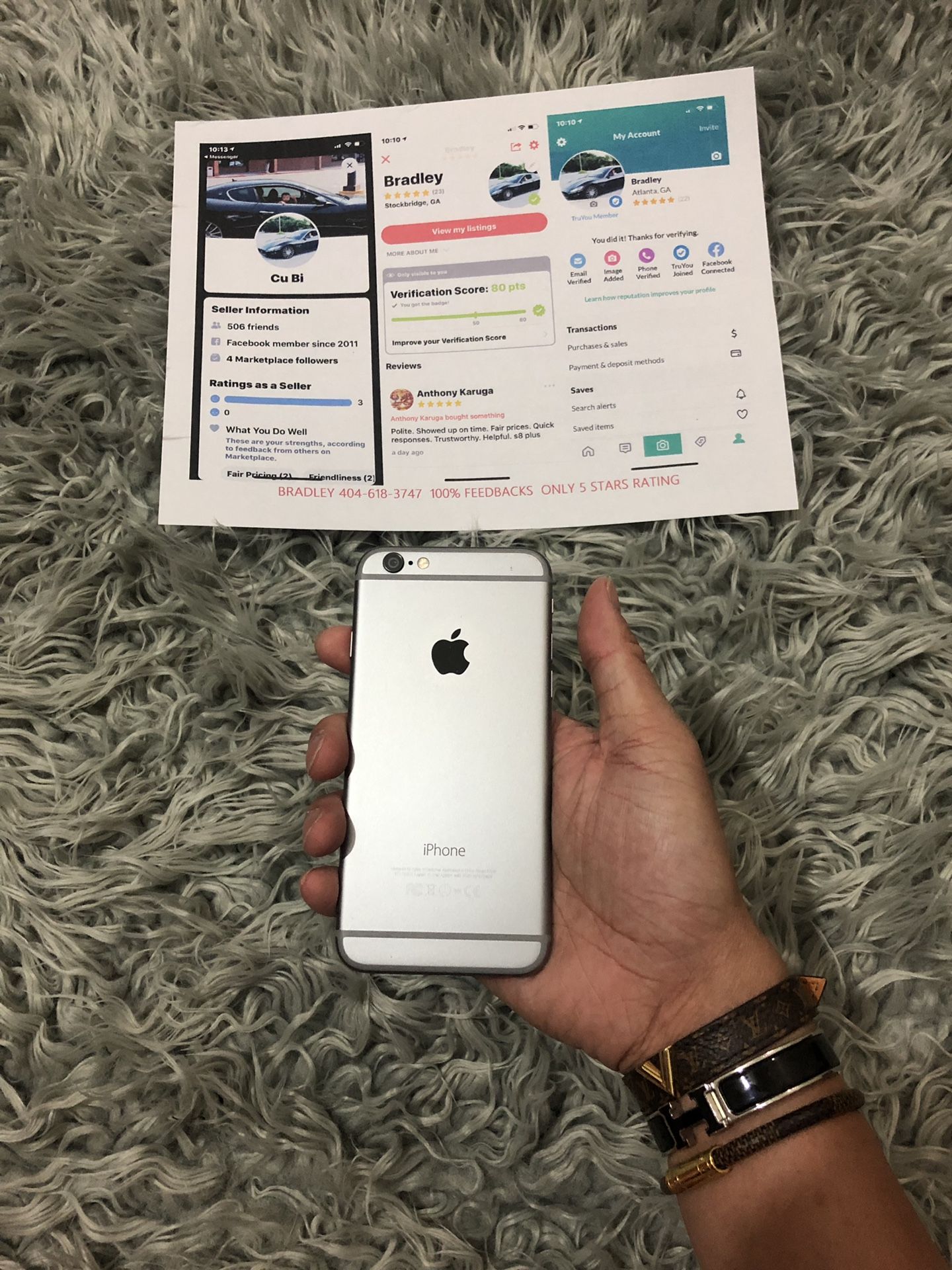 iPhone 6 Unlocked 5 stars 64gb