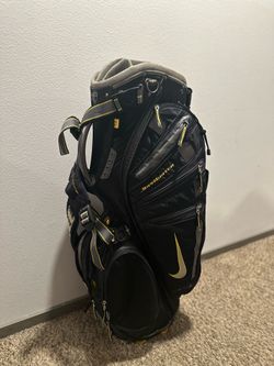 Nike SQ Sasquatch Golf Stand Bag 14-Way Black Yellow with Dual Straps