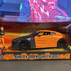 Naruto 1:24 2009 Nissan GT-R(R35) Die-Cast Car & 2.75" Naruto Figure, Toys for Kids and Adults