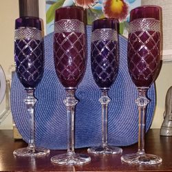Julia 24% Lead Crystal Flute Glasses