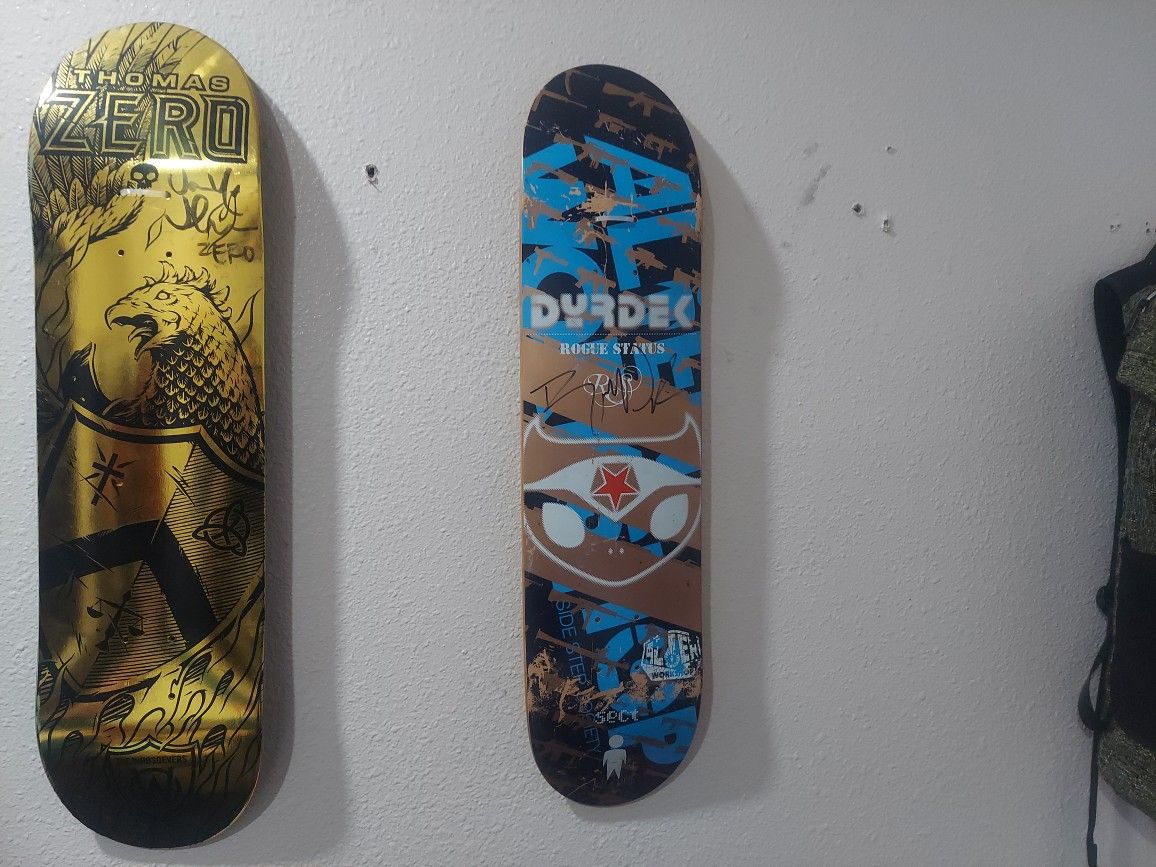 Signed Skateboard Decks