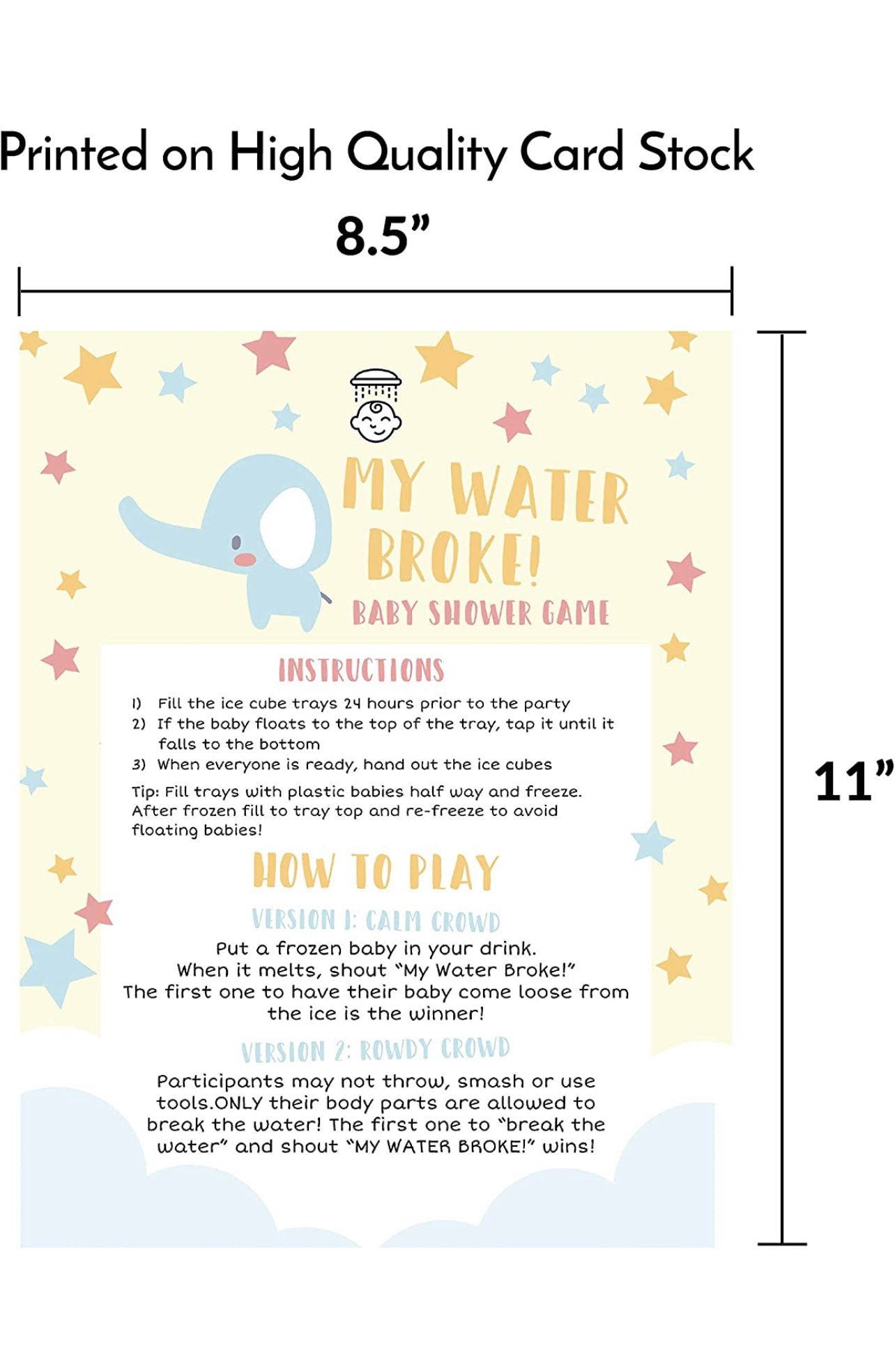 My Water Broke Baby Shower Game with 36 Mini Plastic Babies 2 Ice