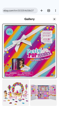 Party Popteenies - Rainbow Unicorn Party Surprise Box Playset with Confetti AVA