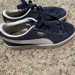 blue puma suedes 