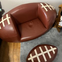 Kids Football Chair And Ottoman 