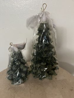 Place &time Snowy Evergreen Tree  Flameless LED   Candle