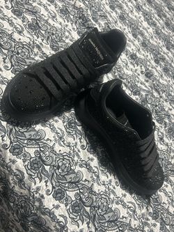 Mcqeens all black rhinestone