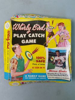 Whirlybird play catch game vintage Warren Spahn Milwaukee Braves