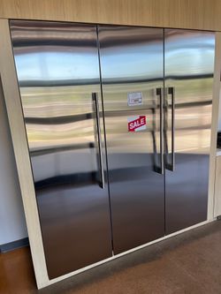 3 Fisher & Paykel 24” Columns with Stainless Steel Panels 2 = Refrigerator 1 = Freezer 72”