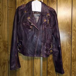 Deep Purple Leather Jacket 