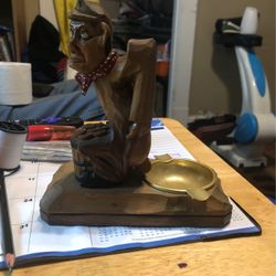 Wood Carved Ashtray