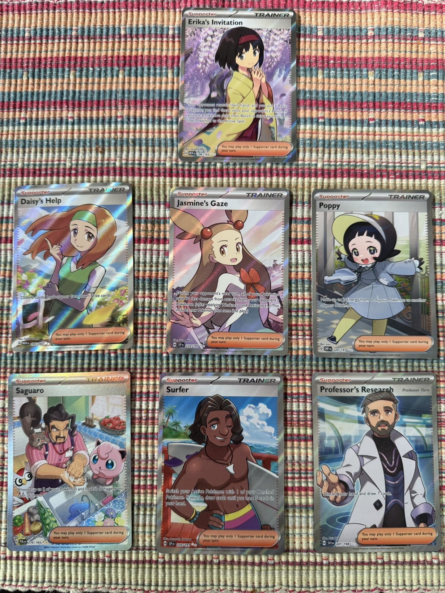 Pokémon Trainer Cards (7)