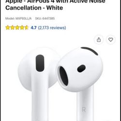 Apple- AirPods 4 with active noise cancellation- White