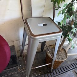 Rustic metal bar stool
