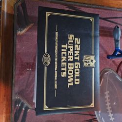 Twenty two carat gold super bowl tickets from the first super bowl to current