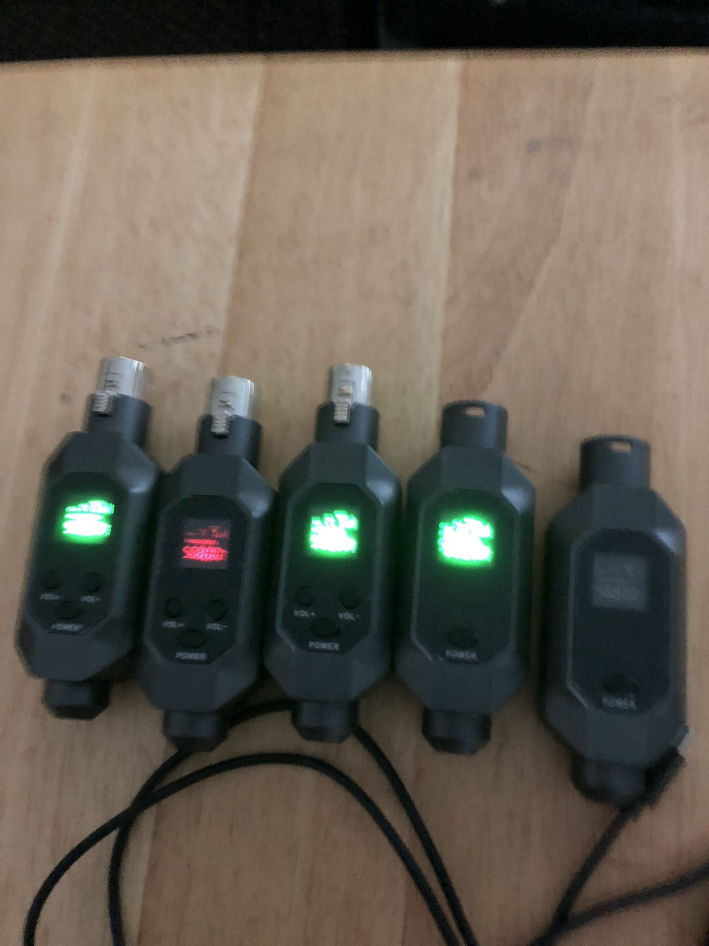 Three Bluetooth Transmitters And Two Receivers With USB Power Cord For Charging
