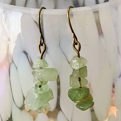 Green Aventurine Antique Earrings