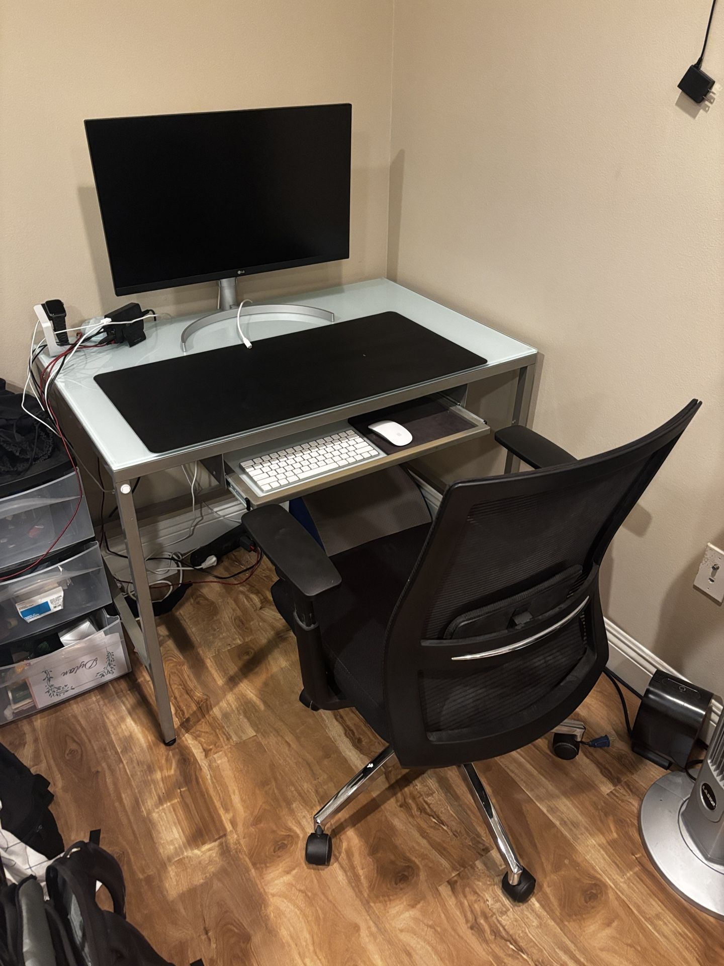 Glass Desk And Chair