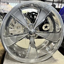 Intro Vista Satin Face / Polished Lip Staggered 22x9 - 22x11 5x5 For C-10 Chevy🔥🔥🔥