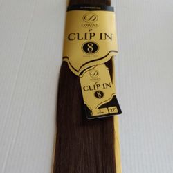 Dark Brown #2 Clip On New Human Hair Extensions - Get Length & Fullness - Easy To Use