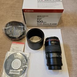 Canon EF 100 mm F2.8L Macro IS USM - Immaculate Condition, Used Twice Only