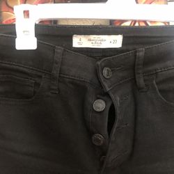 Abercrombie Black Jeans Size 27 New