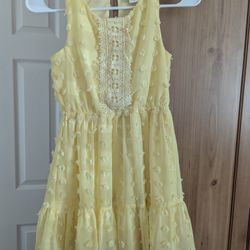 Yellow Chiffon  Dress