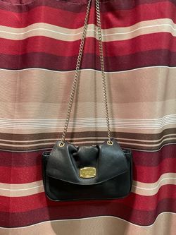 Michael Kors Black Leather Chain Shoulder Bag