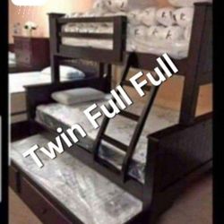 Bunk Beds Twin Full Full Pinewood Colors ****Madera 100%****