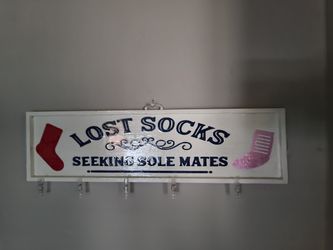 Wall Sign Lost Sock