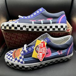 New* Size 13 Vans Sneakers Custom Culture Diner