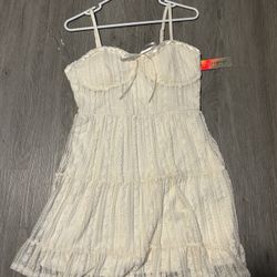 cottage core white dress