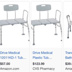 New Drive Medical Transfer Shower Bench