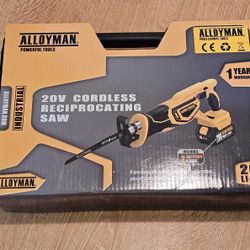 20v Reciprocating Saw With 2 Batteries. Like New. Alloypower.  