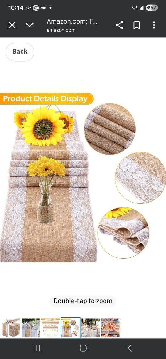 Burlap Table Runers
