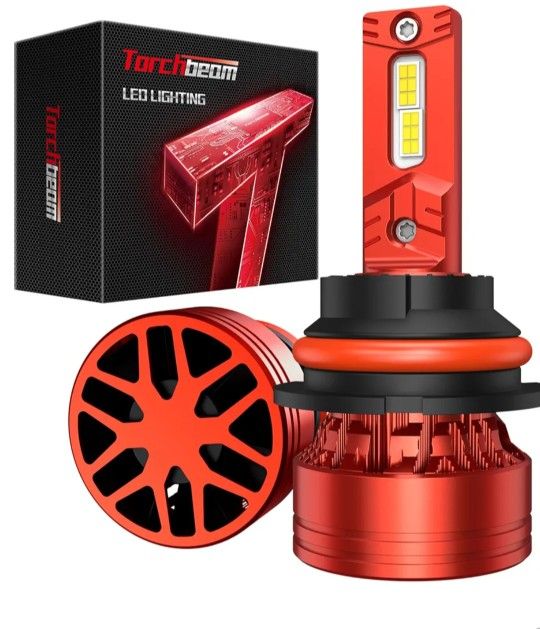 Torchbeam H1 LED Fog Bulbs, 60000LM 900% Super Bright 6000K Cool White 9001 Bulb Light, IP68 Waterproof, Plug and Play, Pack of 2