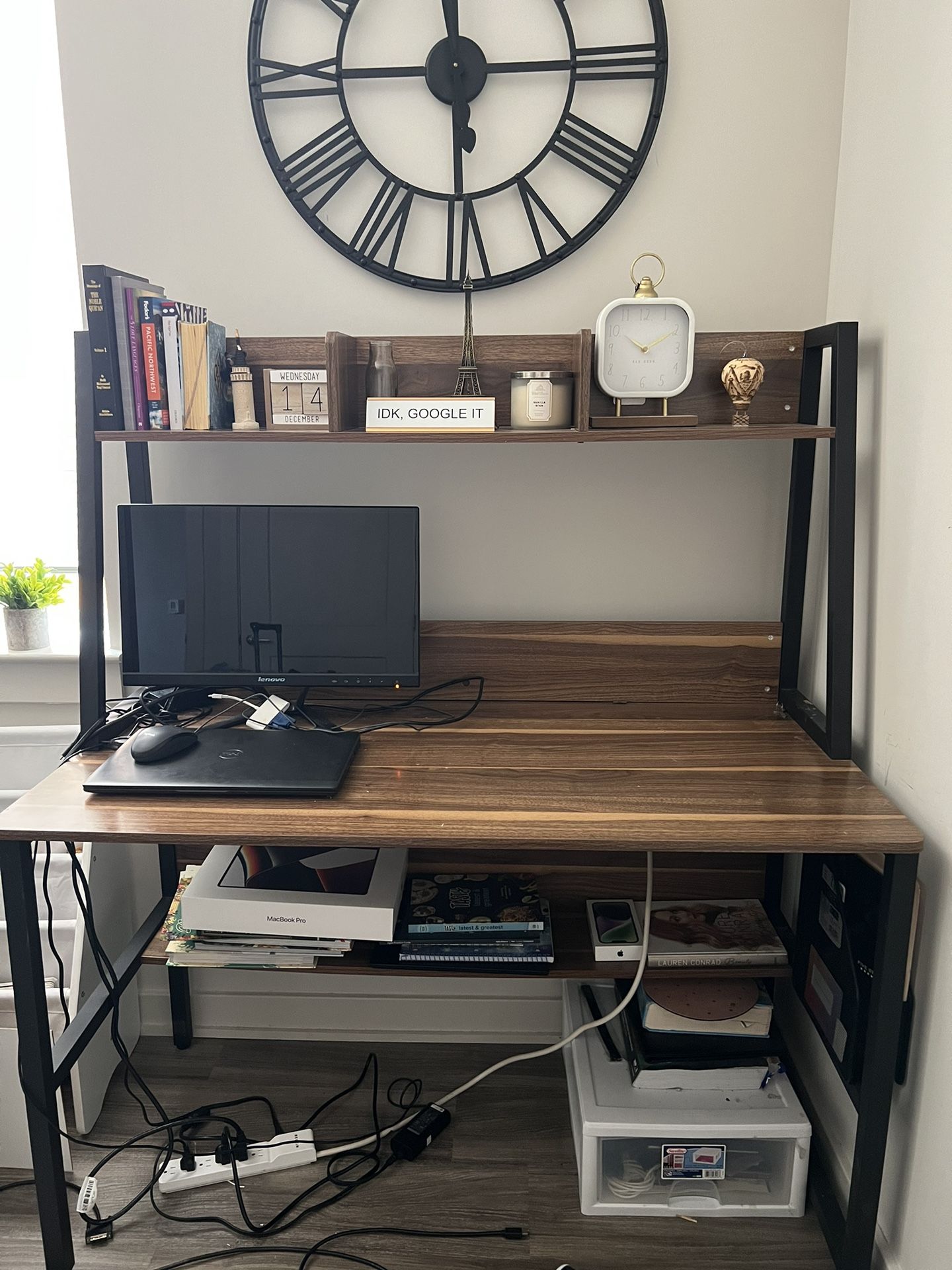 Computer desk with Hutch