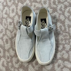 Vans Light Blue Mary Jane Leather Shoes Size 5 $35 **READ DESCRIPTION 