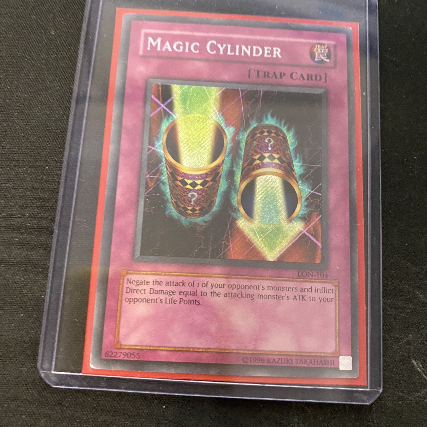 magic cylinder yugioh card (Platinum Secret Rare) This is of Secret Rare rarity yugioh magic cylinder lon-104 secret