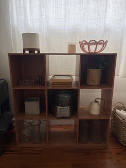 ikea wooden Kallax shelf