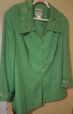 Green Blazer Jacket Plus Size 