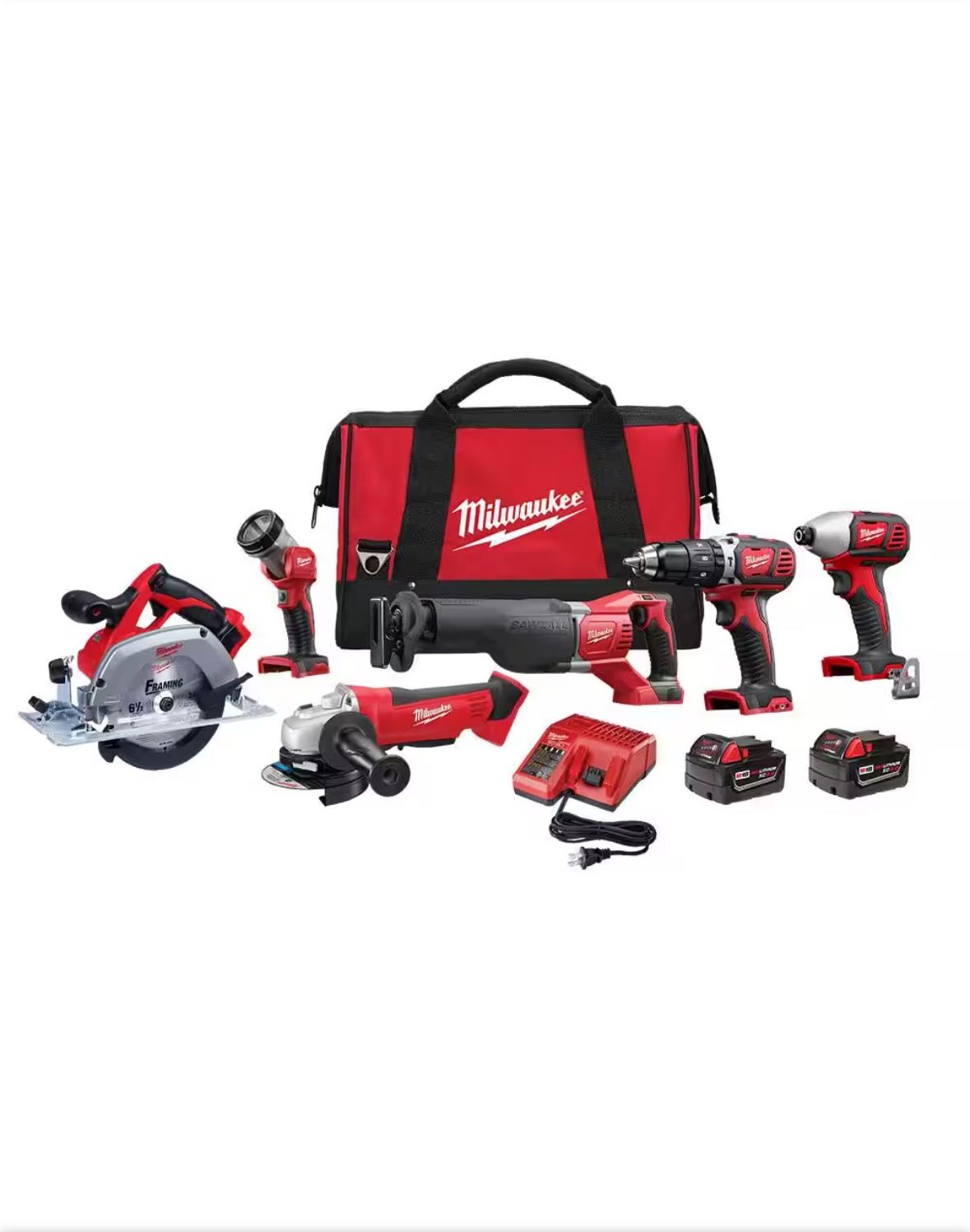 🔥Milwaukee 2696-26 M18 FUEL 6Tool Combo Kit w/2 Batteries Brand New Unopned Farther's day gift
