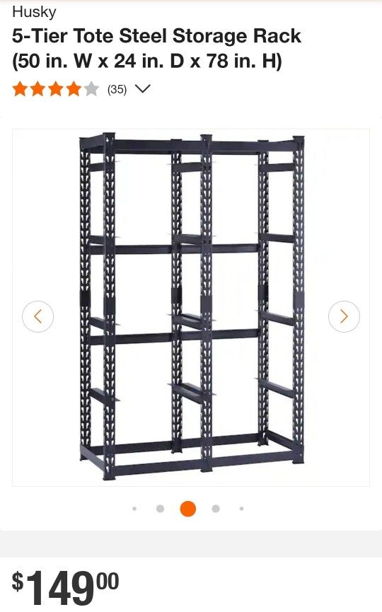 Garage Steel Tote Rack