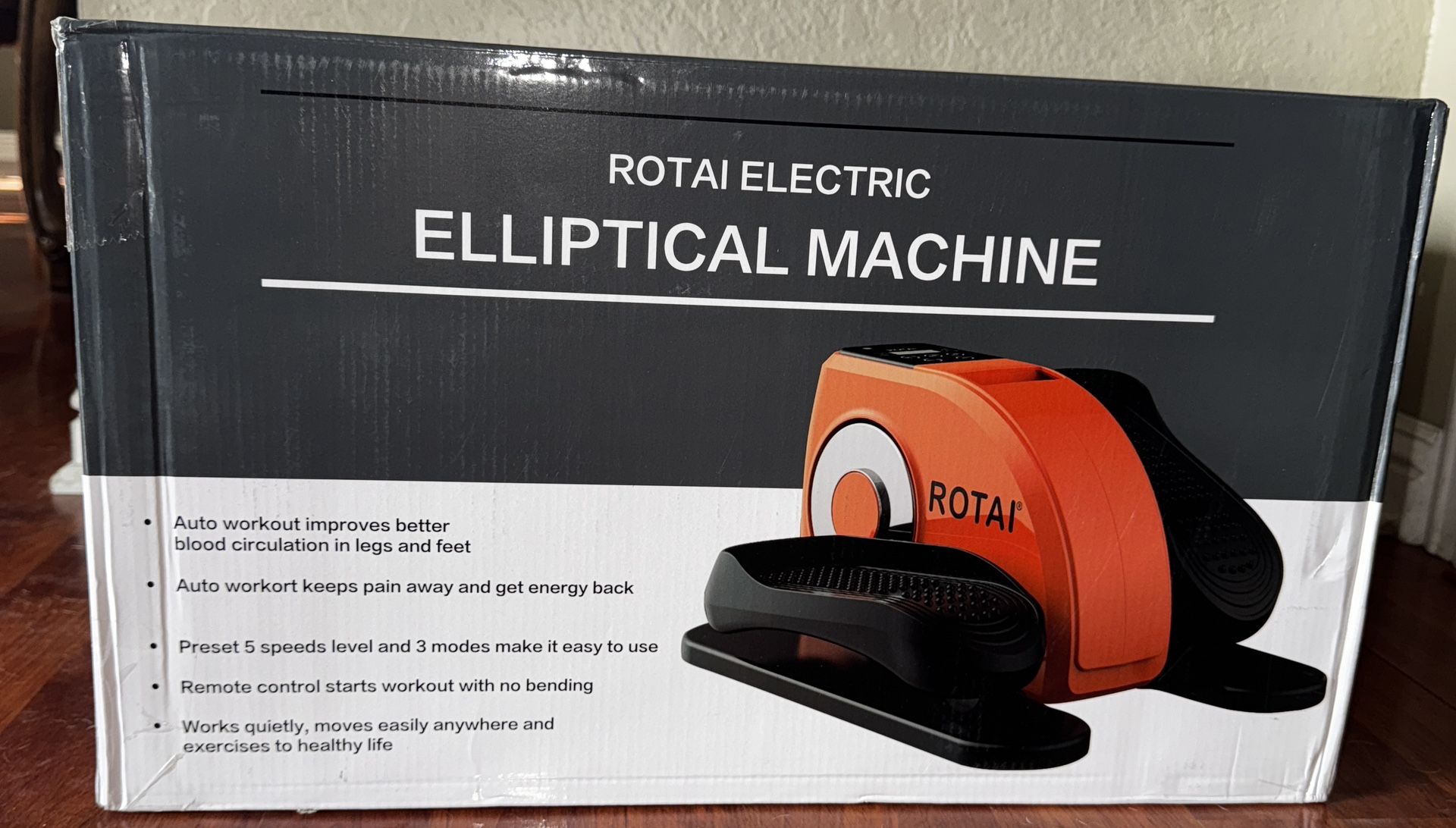 Under Desk Elliptical Machine - Electric Seated Leg Foot Pedal Exerciser Bike