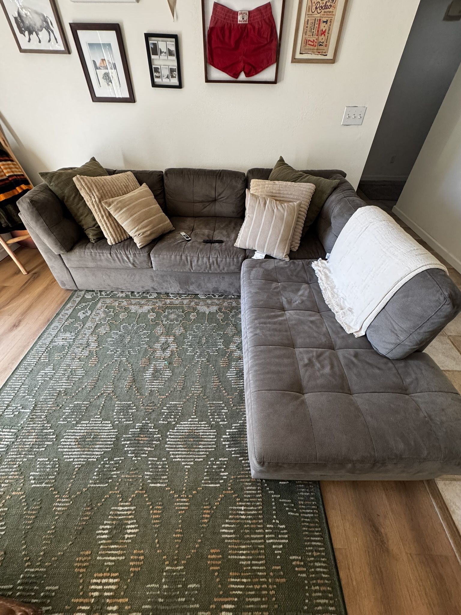 Living Spaces Grey Sectional