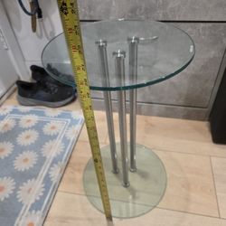 Round Glass Side Table