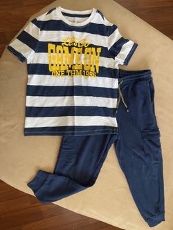 Boys 2pc Jogger/Striped T Set