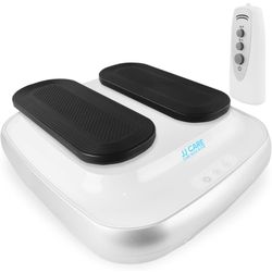 JJ CARE Foot Exerciser While Sitting for Seniors, Automatic Portable Seated Exercise Machine for Elderly with 5 Levels Adjustable Simulated Walking Ma