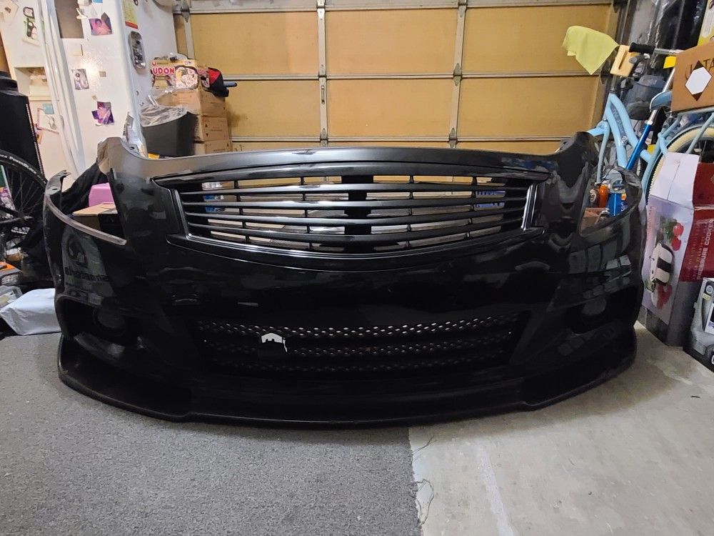 Infiniti G37 Sedan 07-12 Sport Front End Conversation, Head Lights, Sports Bumper, Carbon Fiber Lip, Led Fog Lights